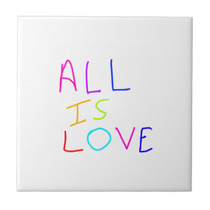 All is love rainbow colourful pride LGBTQ gay june Tile