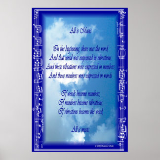 All is Music (Poem Poster