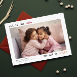 All Is Not Calm Funny Family Photo Christmas Holiday Card<br><div class="desc">Introducing our "All Is Not Calm Funny Family Photo Christmas Holiday Cards" – the perfect way to add a touch of humour and real-life charm to your holiday greetings this year. These cards showcase your family in a truly unique way. Rather than the traditional serene holiday scene, we've embraced the...</div>