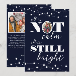 All is NOT Calm Funny Family Photos Holiday Card
