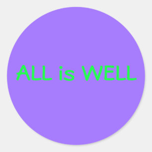 All is Well sticker purple