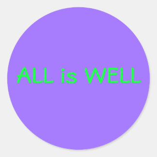 All is Well sticker purple