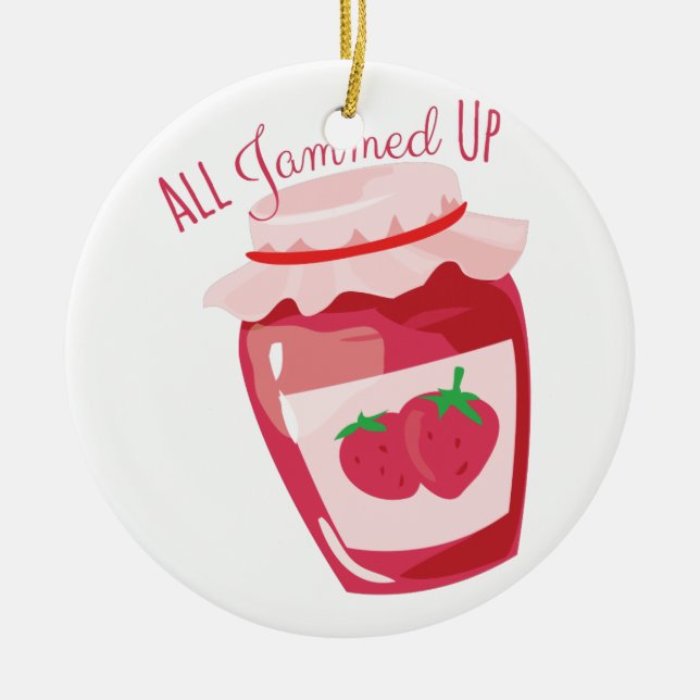 All Jammed Up Ceramic Tree Decoration (Front)