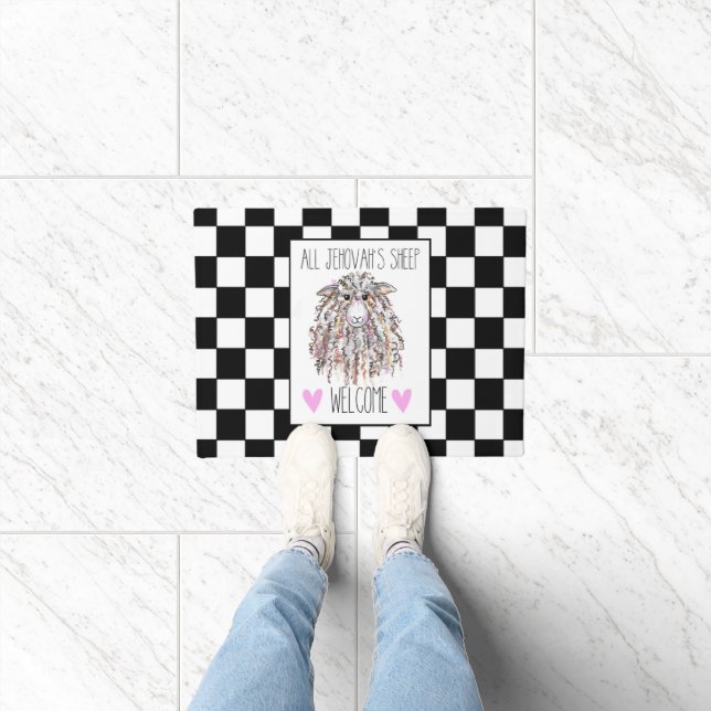 "All Jehovah's Sheep Welcome" Doormat (Indoor)