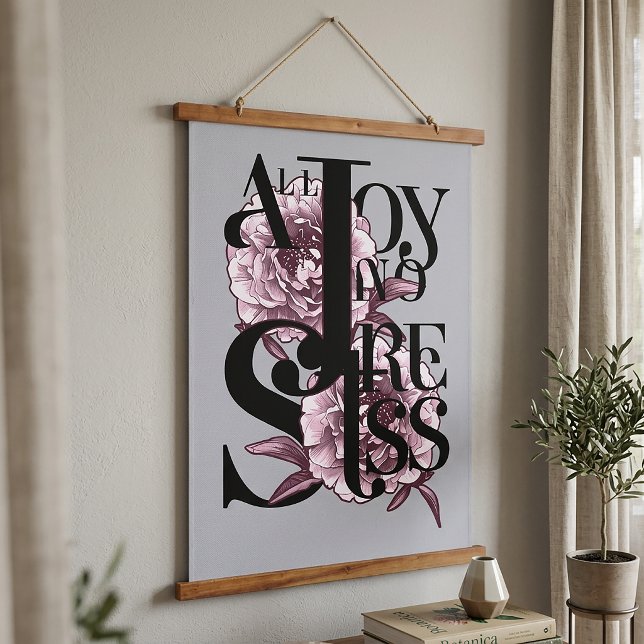 All Joy No Stress Floral Tapestry Gift for Her (Creator Uploaded)