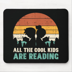 All Kids Are Reading Retro Read Book Lover Boys Gi Mouse Pad