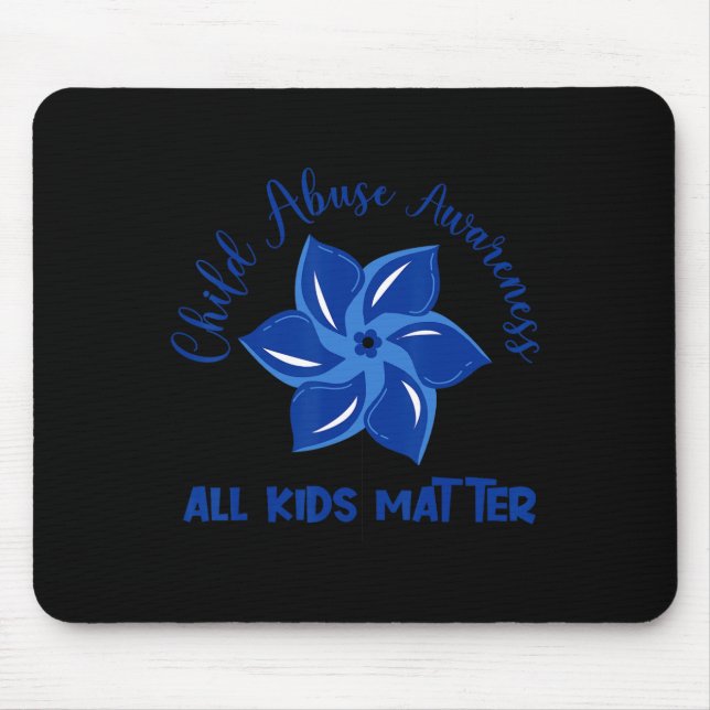 All Kids Problem Child Abuse Awareness Pinwheel  Mouse Pad (Front)