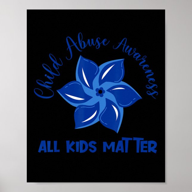 All Kids Problem Child Abuse Awareness Pinwheel  Poster (Front)