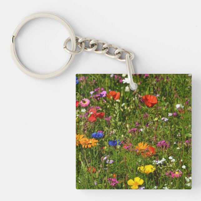all kind of beautiful flowers key ring (Front)