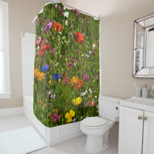 all kind of beautiful flowers shower curtain