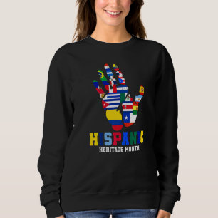 All Latino Countries Flags Hispanic Heritage Month Sweatshirt