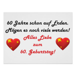 All love 60th birthday saying poster