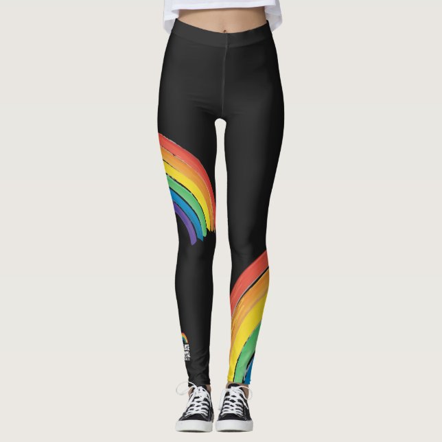 All Love Is Equal Pride LGBT Equal Rights Rainbow Leggings (Front)