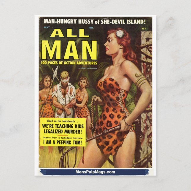 All Man, May 1959 Postcard (Front)