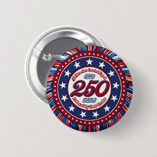 All Men Are Created Equal Graphic Firework Pop RWB 6 Cm Round Badge
