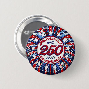 All Men Are Created Equal Graphic Fireworks Pop Wh 6 Cm Round Badge