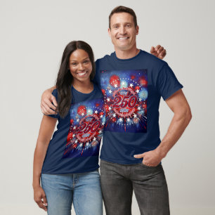 All Men Are Created Graphic Fireworks Burst T-Shirt