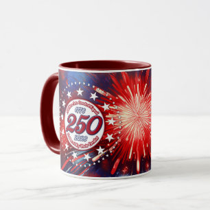 All Men Are Created Graphic Fireworks Burst White Mug