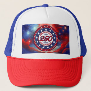 All Men Are Created Graphics Fireworks Clouds RWB Trucker Hat