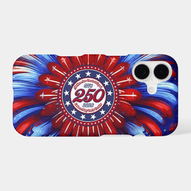All Men Are Graphic Fireworks Red White Blue RWB (Back Horizontal)