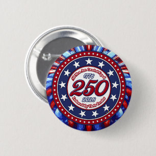 All Men Are Graphic Fireworks Red White Blue RWB 6 Cm Round Badge