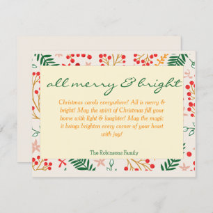 All Merry & Bright Christmas Holiday Card