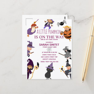 All Monsters Birthday Invitation, Halloween Birthd Postcard