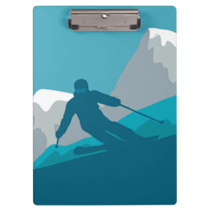 All Mountain Skiing Clipboard