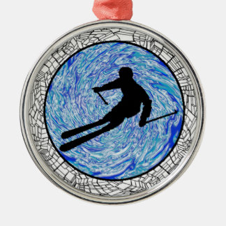 ALL MOUNTAIN SKIING METAL TREE DECORATION