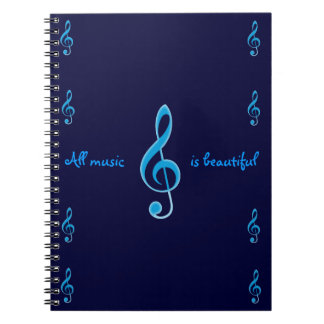 All music is beautiful notebook