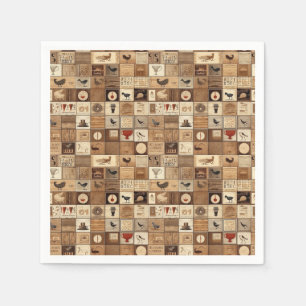All My Coffee Patchwork Quilt Pattern No2 Napkin
