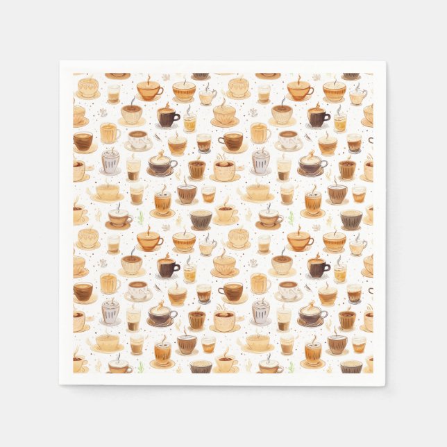 All My Coffee Patchwork Quilt Pattern No8 Napkin (Front)