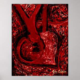 ALL MY HEART (large)(abstract expressionistic art) Poster