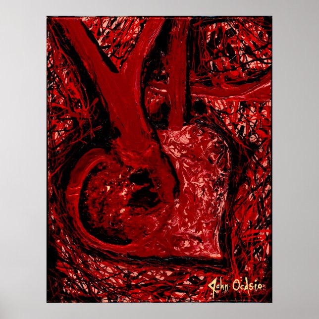 ALL MY HEART (large)(abstract expressionistic art) Poster (Front)