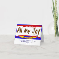 All My Joy Lord Note Card, envelope included