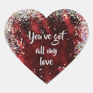 All my Love Affirmation Reminder Heart Sticker