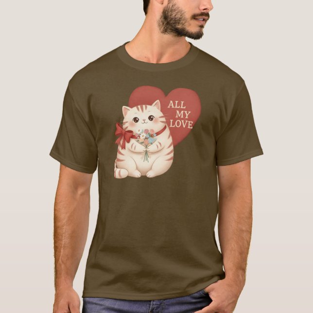 All My Love Tabby Cat T-Shirt (Front)