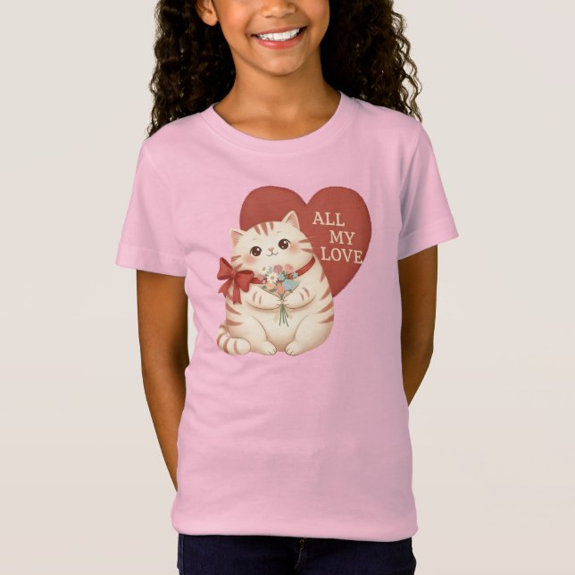 All My Love Tabby Cat T-Shirt (Front)
