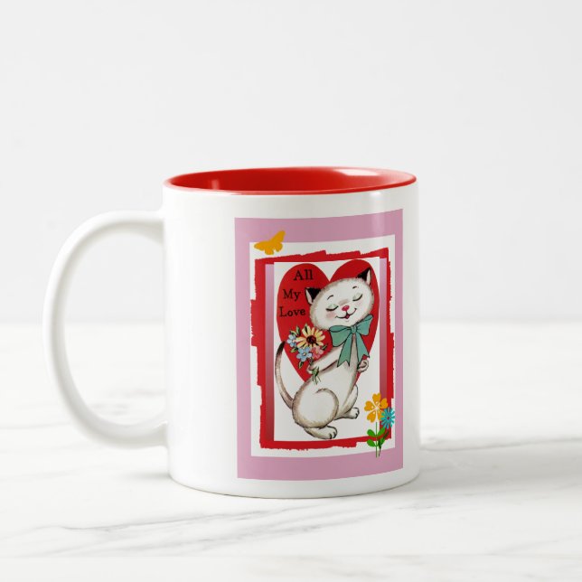 All My Love Valentine Cat Mug (Left)