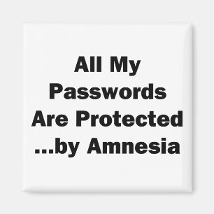 All My Passwords are Protected...by Amnesia Magnet