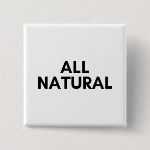 all natural 15 cm square badge