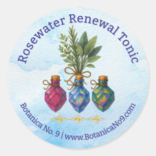 All Natural Botanical Herbal Handmade Product  Classic Round Sticker