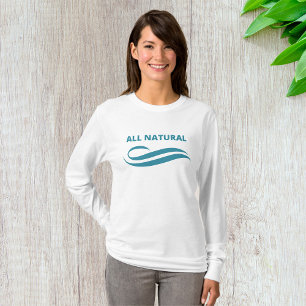 All Natural Minimalist Eco-Friendly Design in Teal T-Shirt