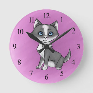 All Nine Lives Round Clock