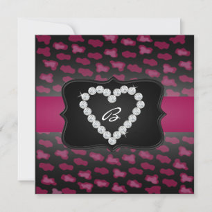 All Occasion Cheetah Print Diamond Birthday Party Invitation