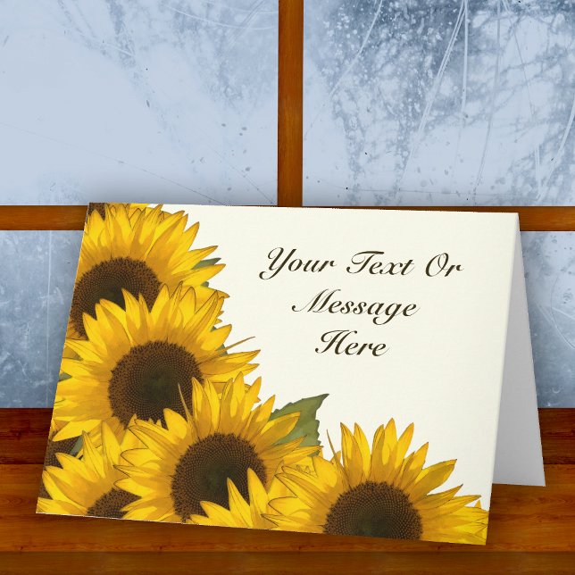 All Occasion Customised Sunflower Greeting Cards (Creator Uploaded)