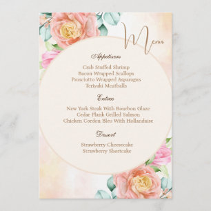 All Occasion Flat Menu Card