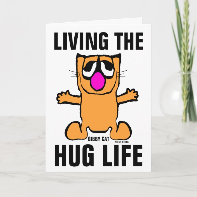 ALL OCCASION GIBBY CAT LOVE HUG GREETING CARDS (Front)