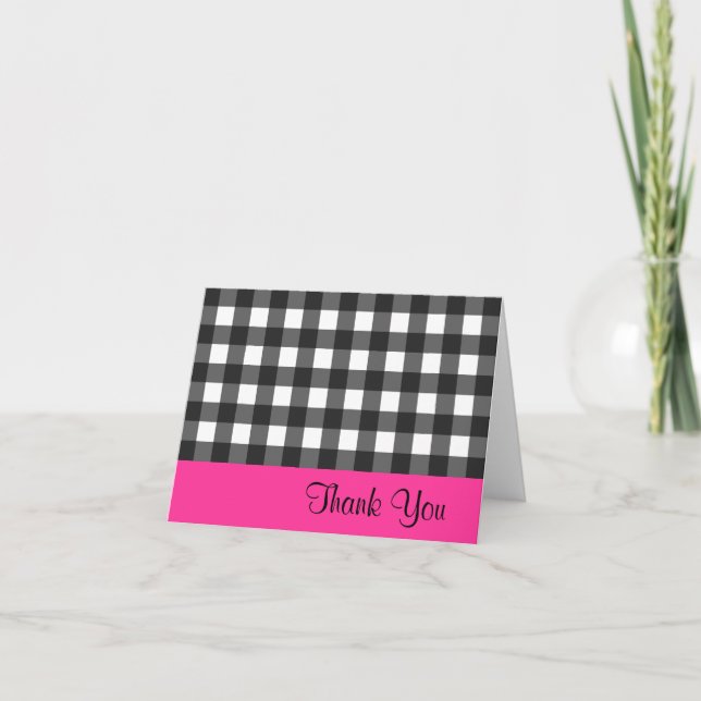 All Occasion Gingham Thank You Card (Front)