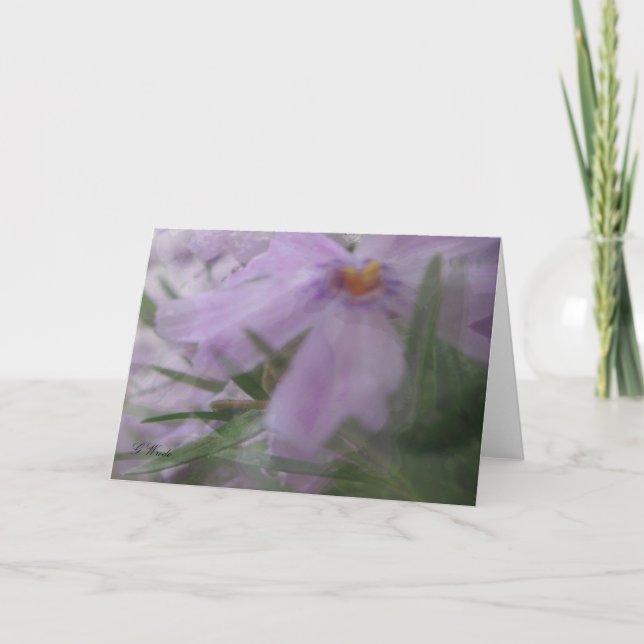 All Occasion Greeting Card-Silky Lavender Flowers Card (Front)